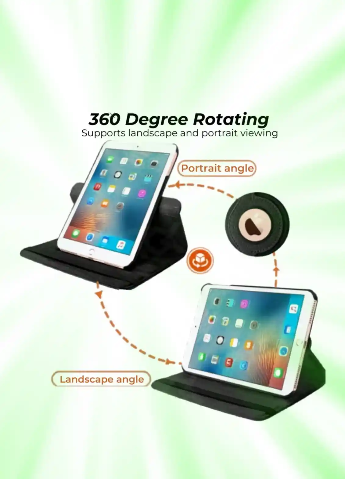 360° Rotating Leather Case for Apple iPad (All Models)