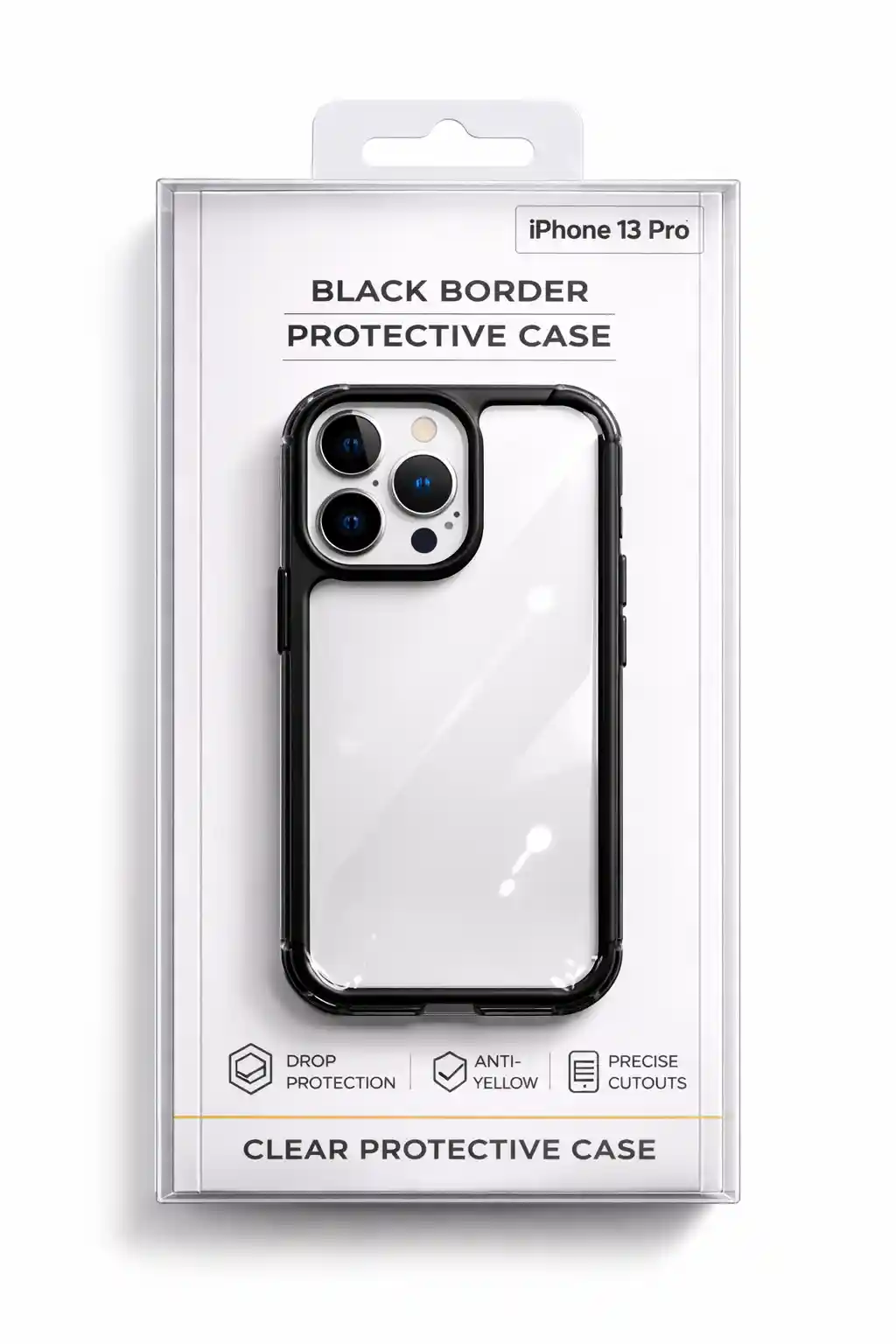 Black Border Protective Case For iPhone 13 Pro