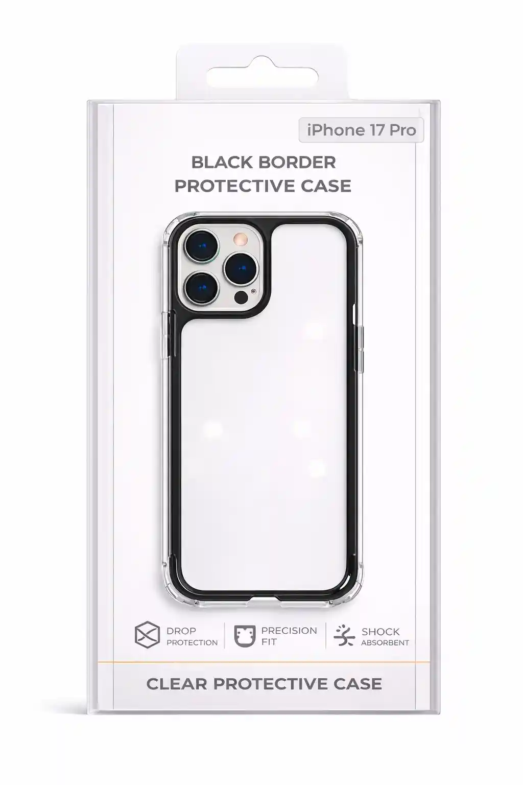 Black Border Protective Case For iPhone 17 Pro