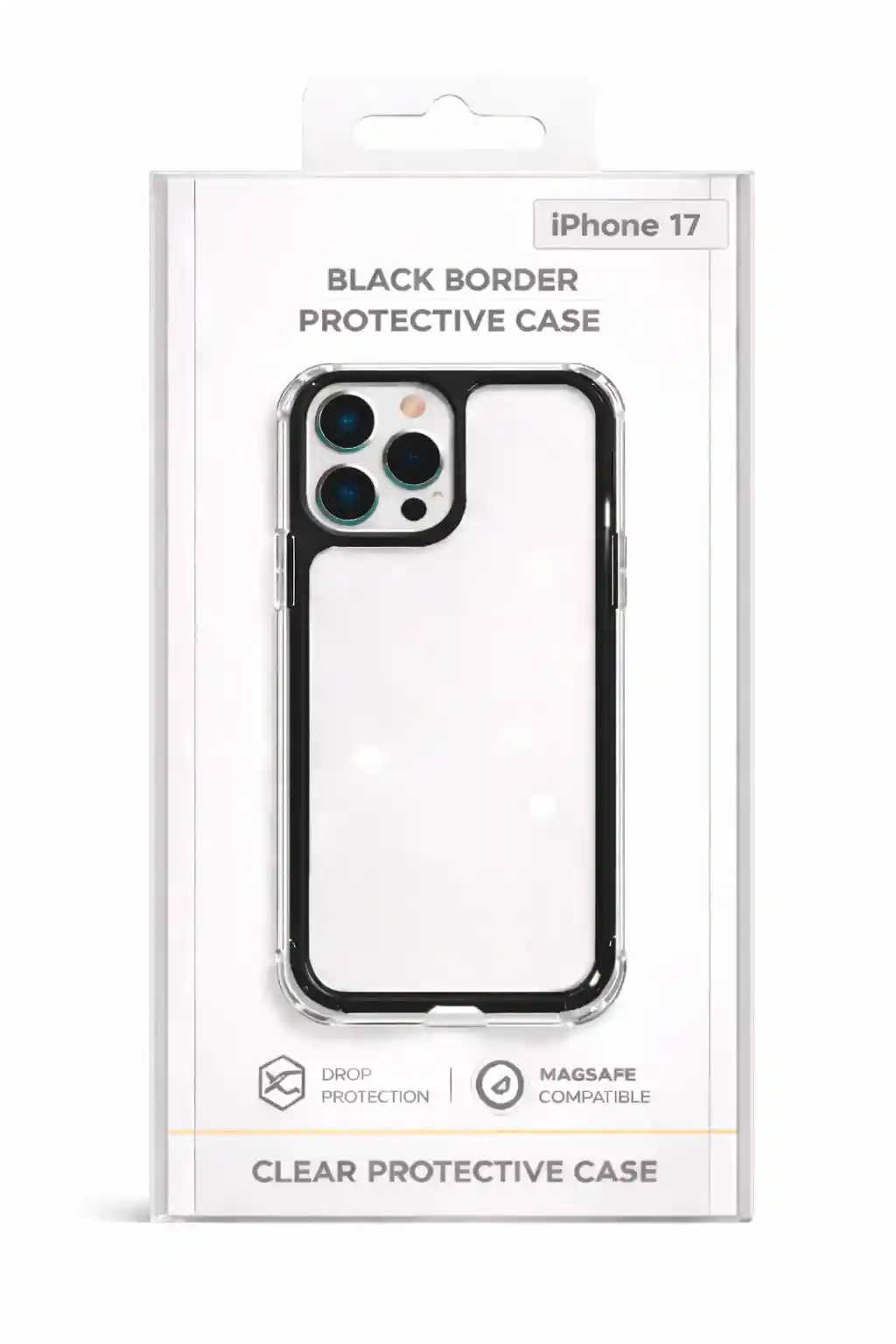 Black Border Protective Case For iPhone 17