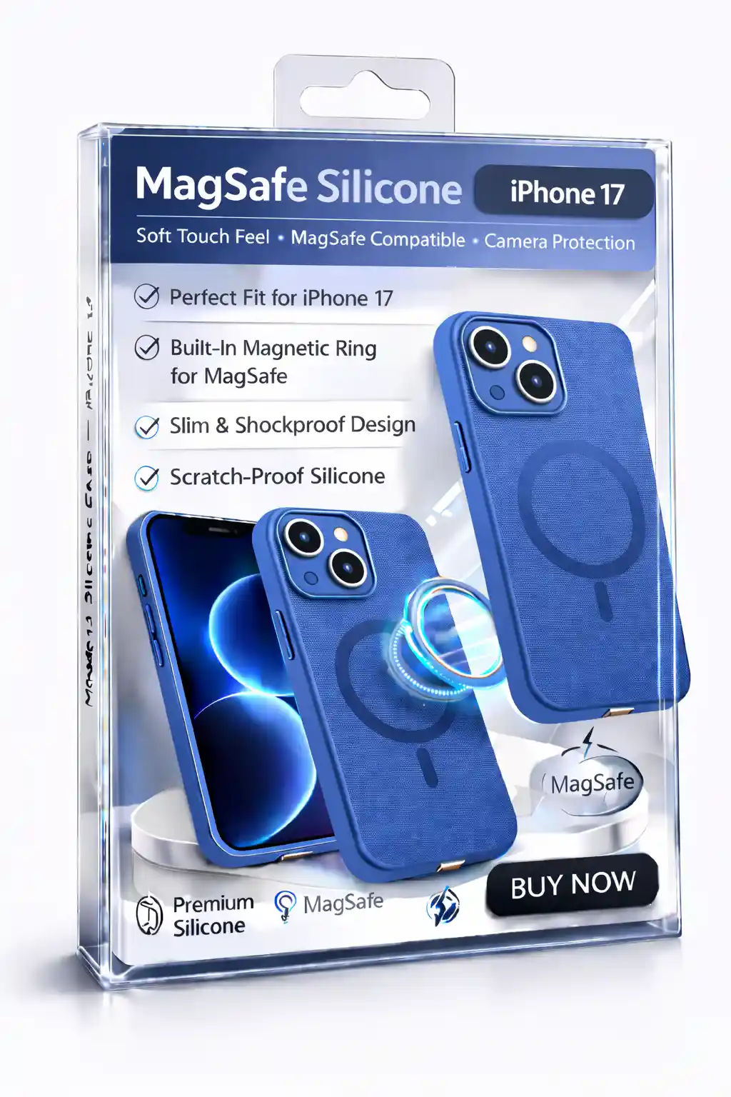 	MagSafe Silicone Case  For iPhone 17 Blue