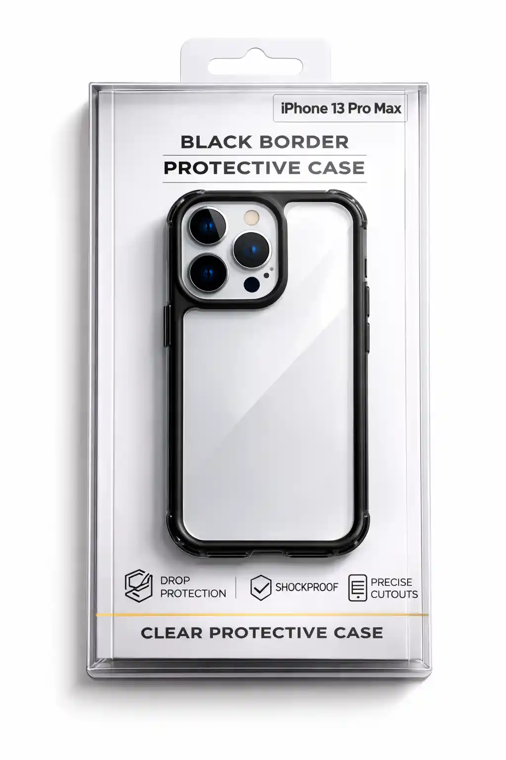 Black Border Protective Case For iPhone 13 Pro Max
