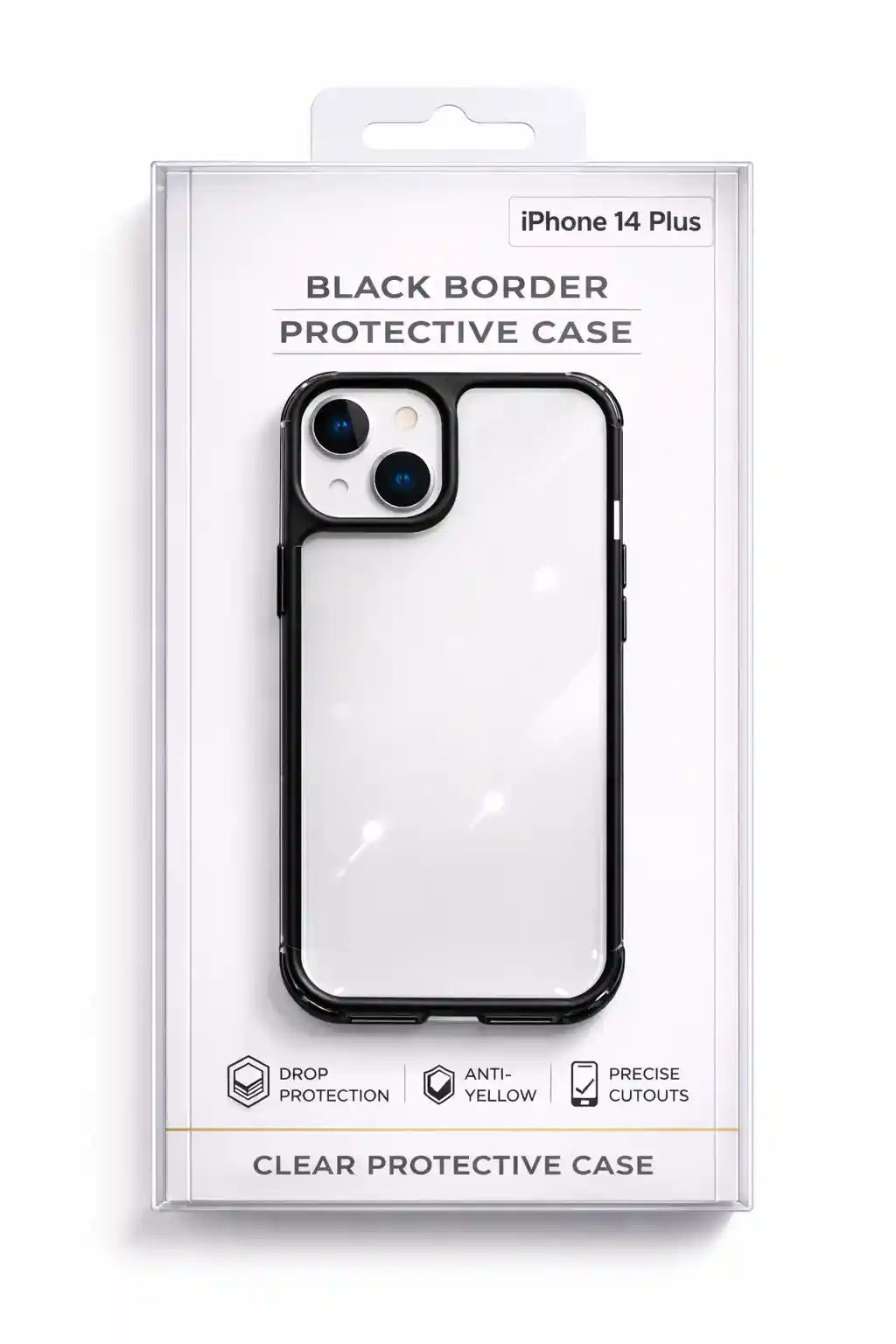 Black Border Protective Case For iPhone 14 Plus