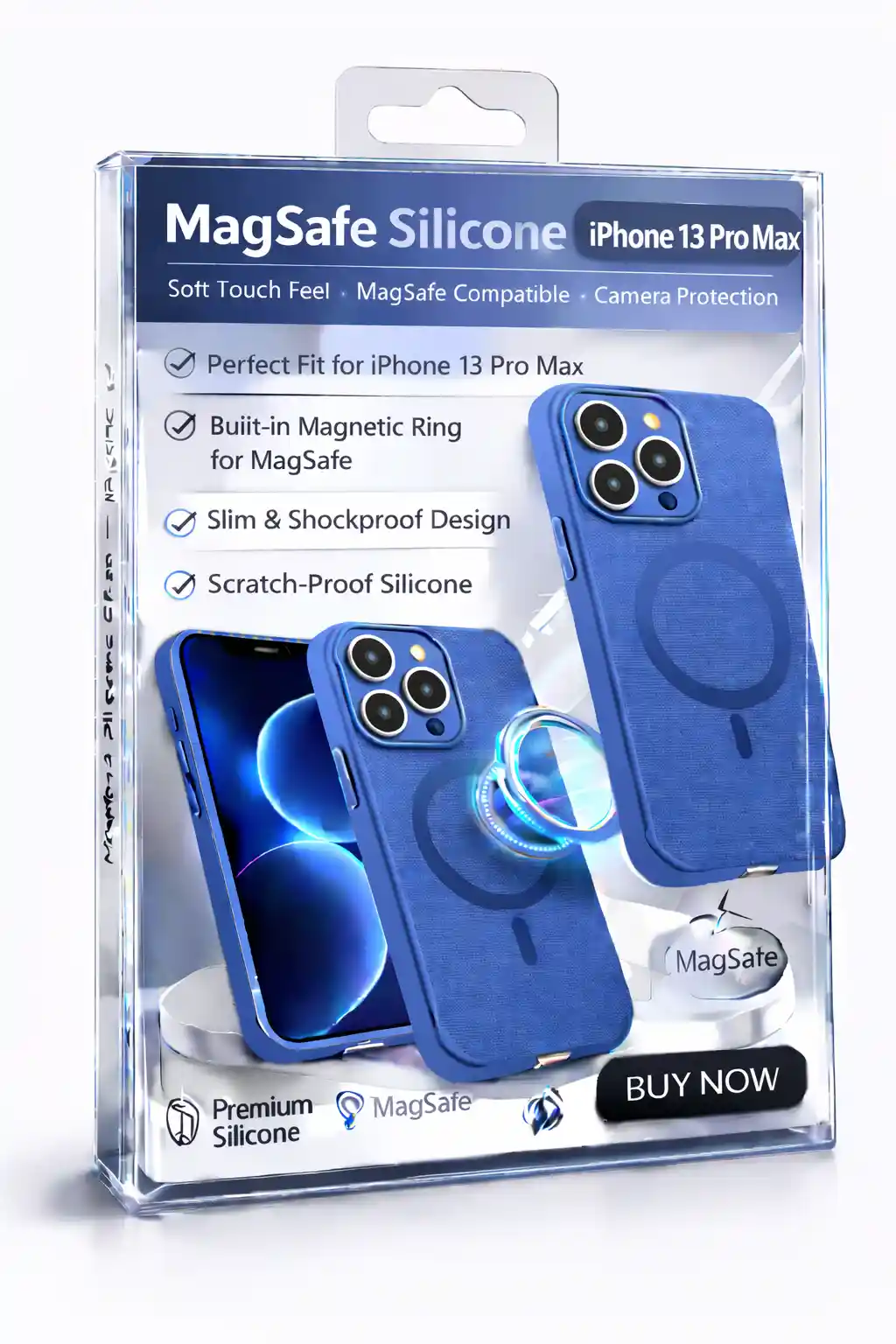 	MagSafe Silicone Case  For iPhone 13 Pro Max Blue