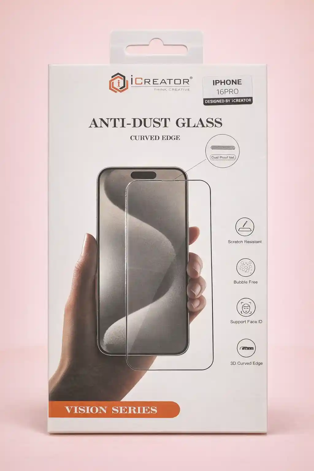 iCreator Anti Dust Glass For iPhone 16 Pro